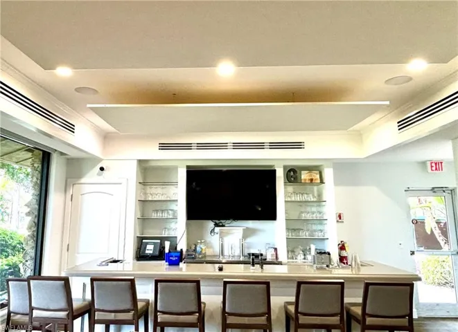 Community bar area in clubhouse