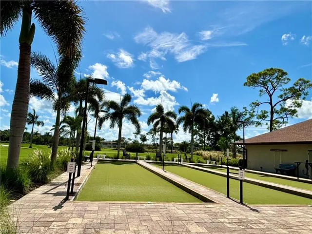 View of community featuring a bocce ball area
