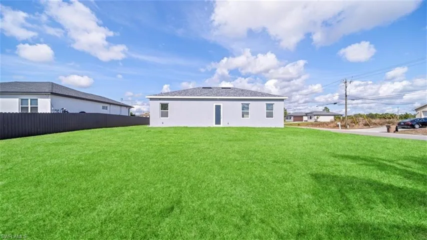 Back of property