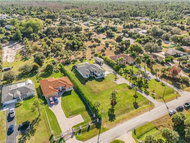 Aerial view of residential area