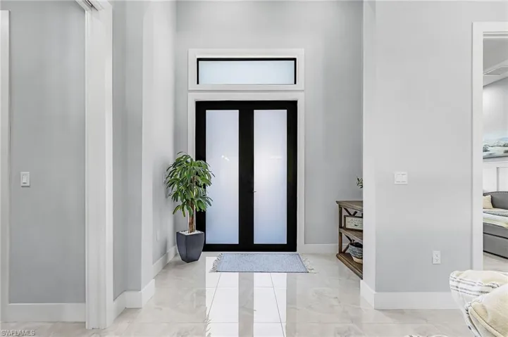 Entryway with baseboards