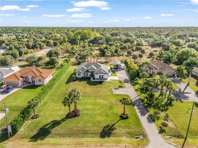 Aerial perspective of suburban area