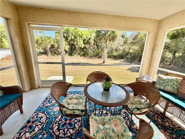 Screened lanai overlooking the backyard.
