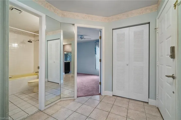 Spare bedroom - main entry and full guest bathroom