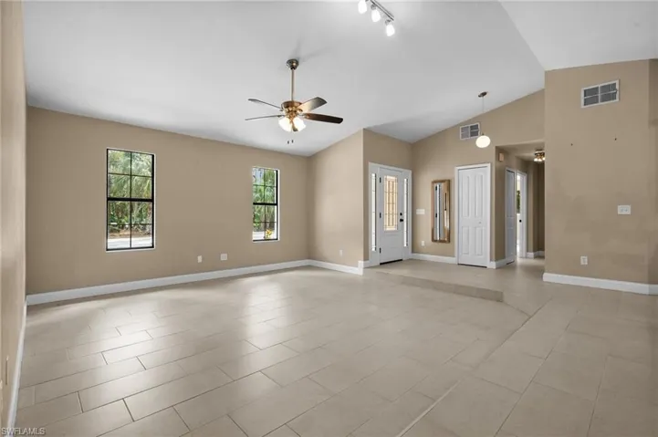 Light & Bright Entryway & Living Area.