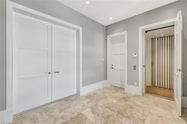 Front entry with elevator  ground level