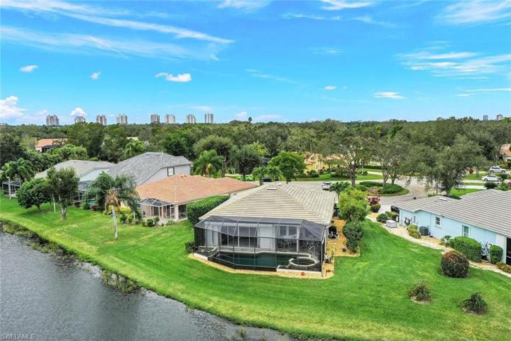 Aerial view of rear of home - YES, that is the Gulf of Mexico in the distance!