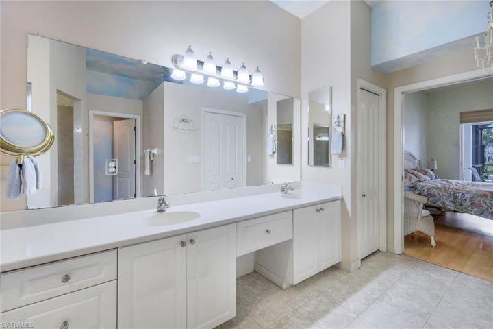 Walk in closet and a linen closet accessible from primary bath.