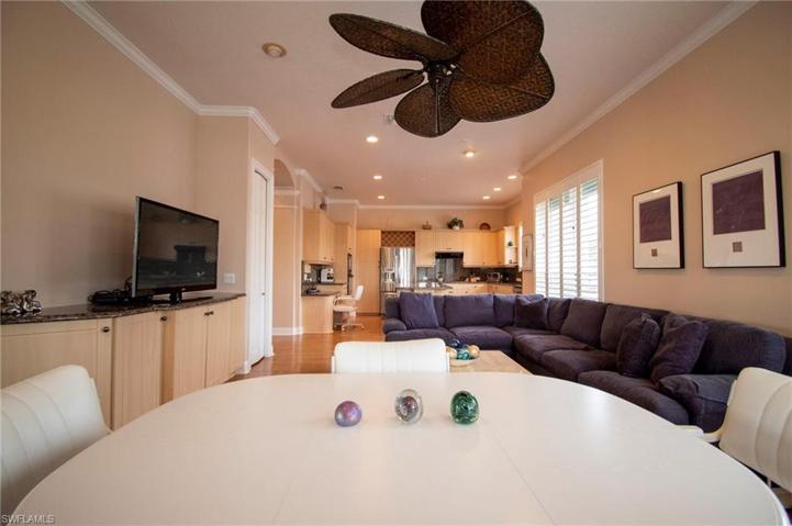View from Family room into Kitchen