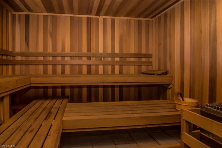 Community sauna available in each of the locker rooms.