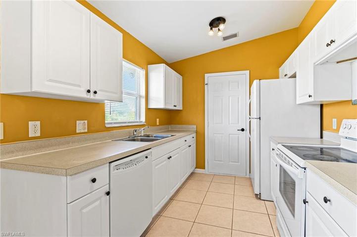 Galley kitchen with ample space side to side