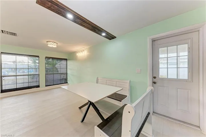 Dining space with healthy amount of natural light