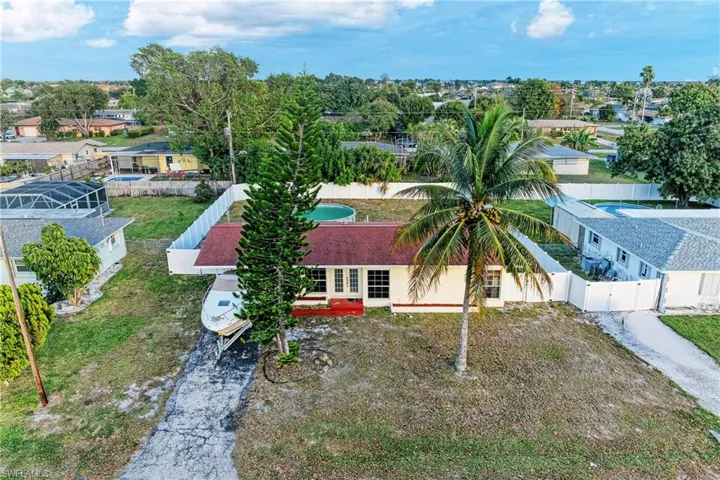 Aerial view of residential area