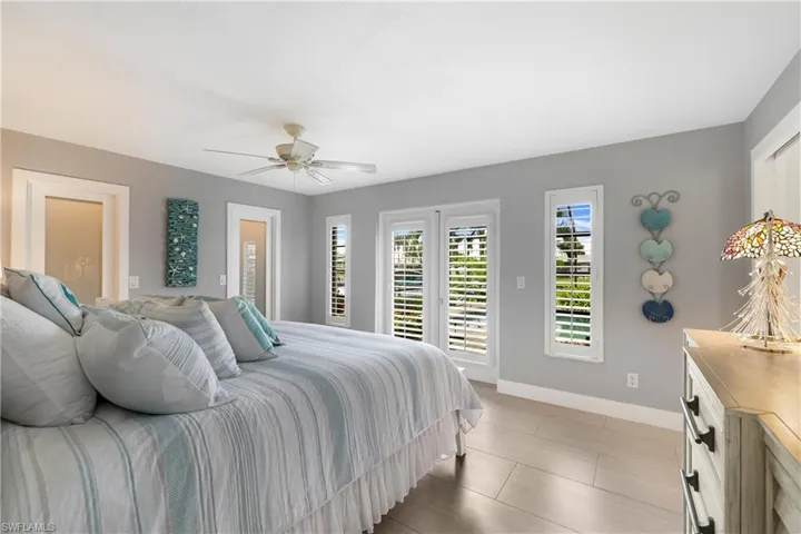 Tiled bedroom