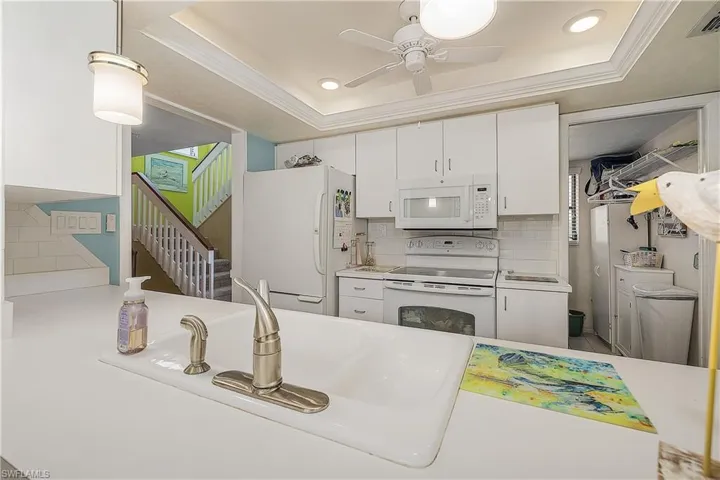 looking into kitchen