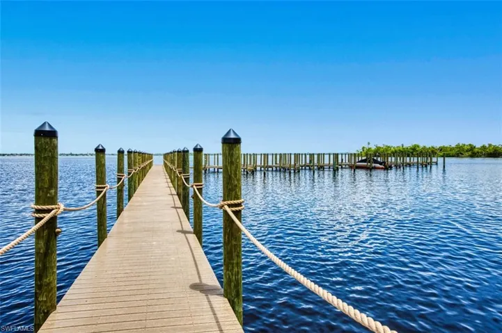 Dock with a water view