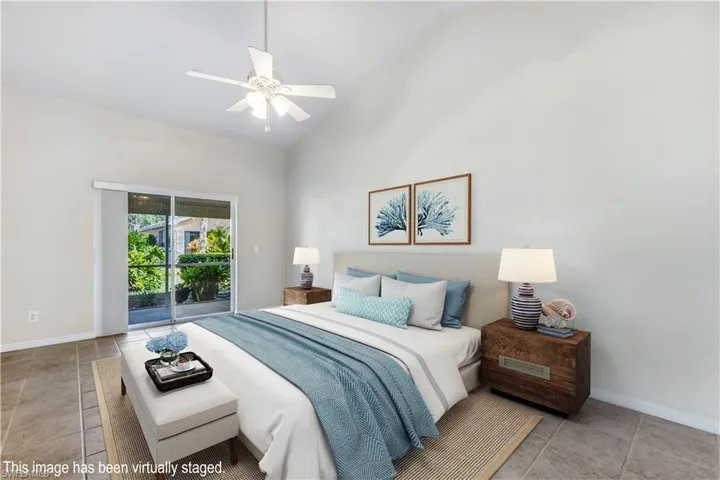 Virtually Staged Master Bedroom