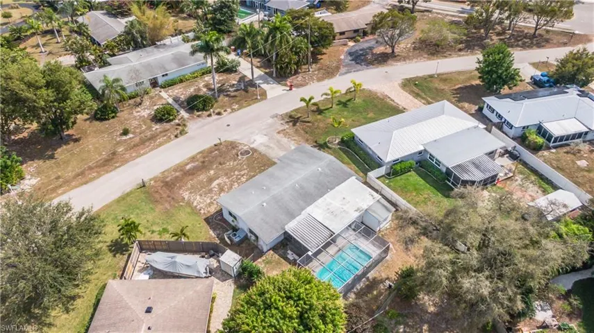 Aerial view of residential area