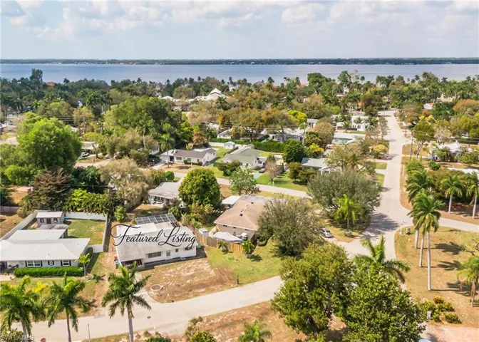Aerial view of residential area