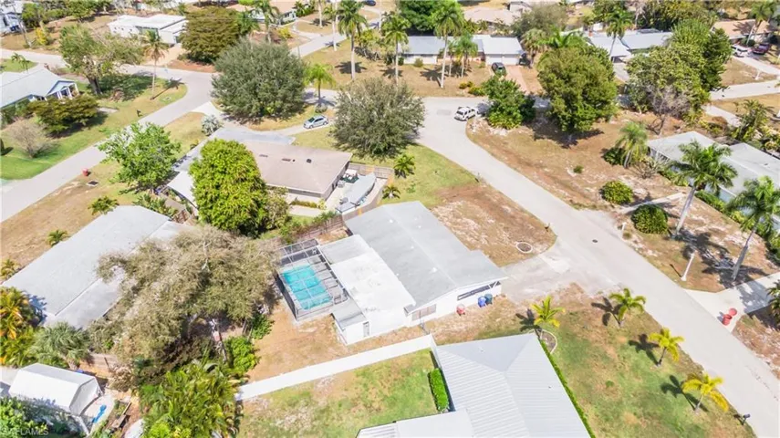 Aerial perspective of suburban area