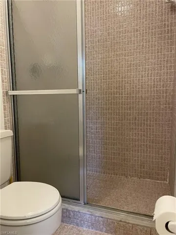 Master Bathroom shower area with large walk in closet