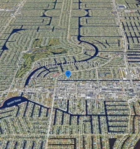 Aerial map of property and surrounding area
