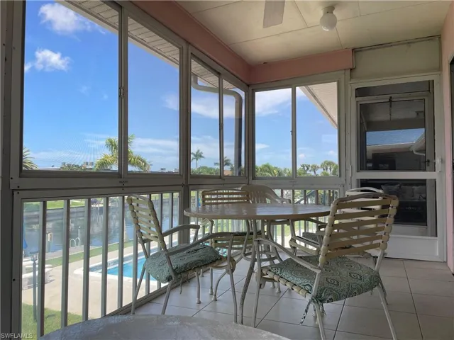 Large screened lanai overlooking the pool and gulf access canal