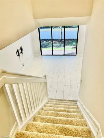 Staircase with baseboards