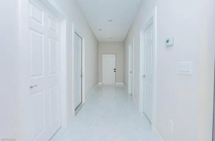 Hallway with baseboards