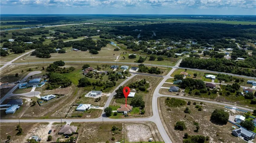 Aerial view of property and surrounding area