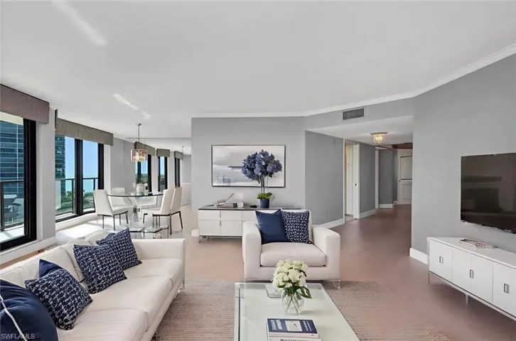 Living Room to Dining - Virtually Staged