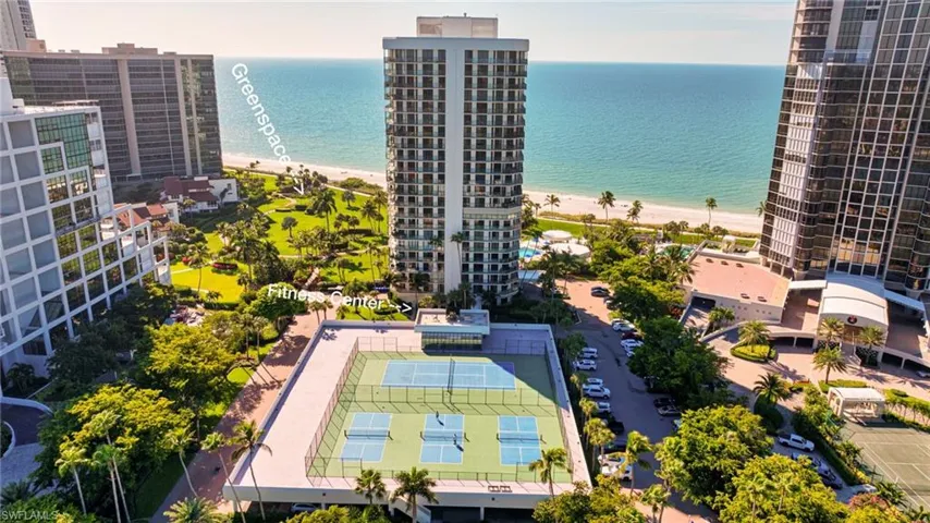 Aerial - Showing Green Space & Tennis/Pickleball/Fitness Center