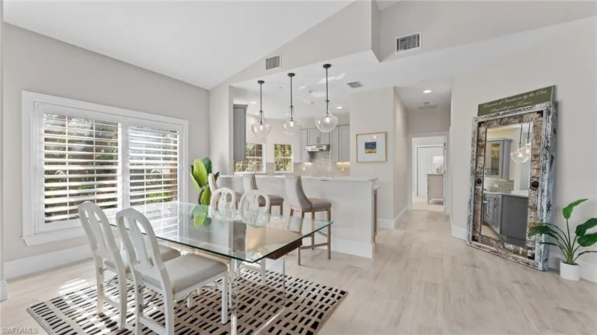 Kitchen / Dining Combination and hallway leading to your guest bedrooms!