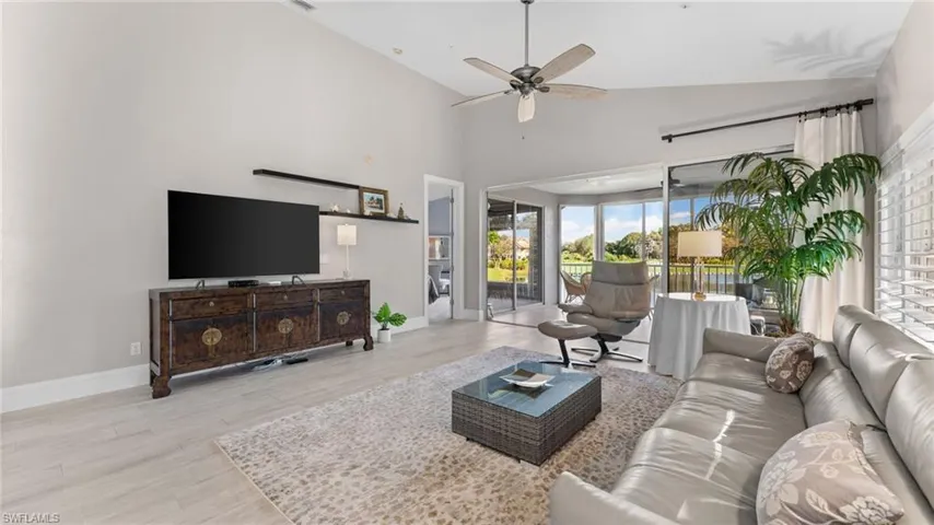 Voluminous ceilings and lovely windows make the home feel so spacious and airy!