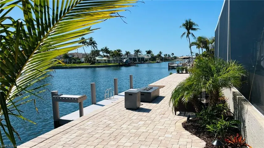 Dock featuring a water view and a residential view