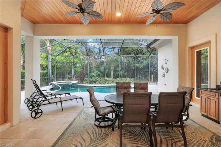Covered Seating-Dining Area with Poolside Kitchen