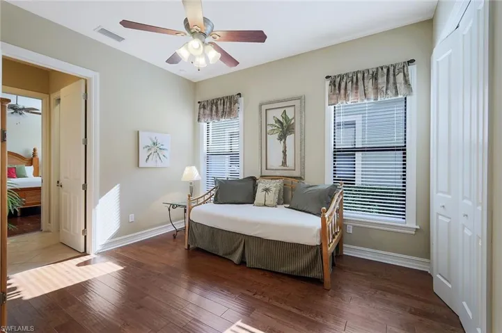 Bedroom with Wood Floors En-Suite Bath