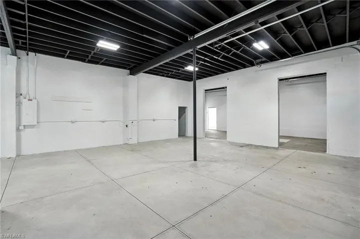 View of HUGE garage