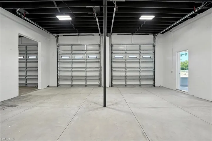 View of HUGE garage