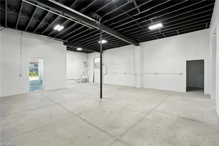 View of HUGE garage