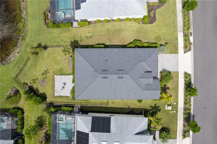 Birds eye view of property