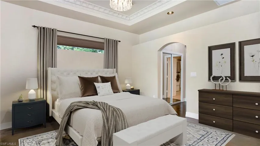 Photo includes reality staging to showcase the possibility of the master bedroom. Design services included with purchase!