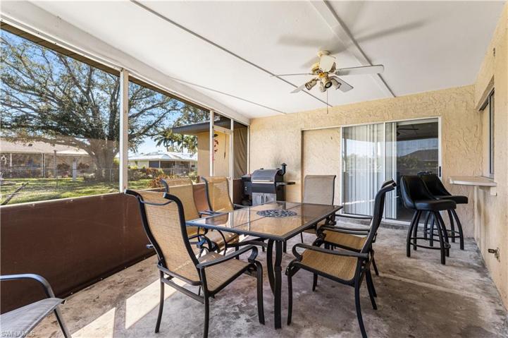 Covered lanai.