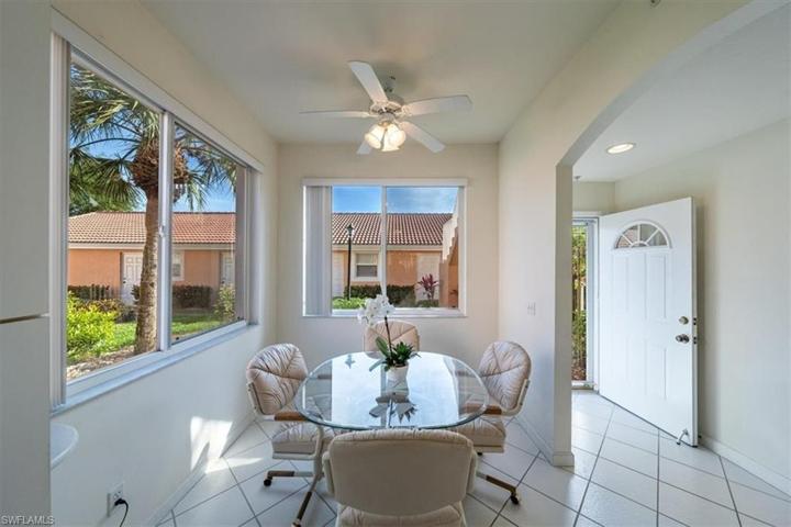 Bright & sunny views from the extra two window in this dining area