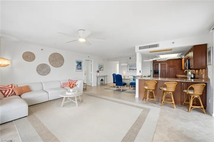 Spacious open living area made for entertaining