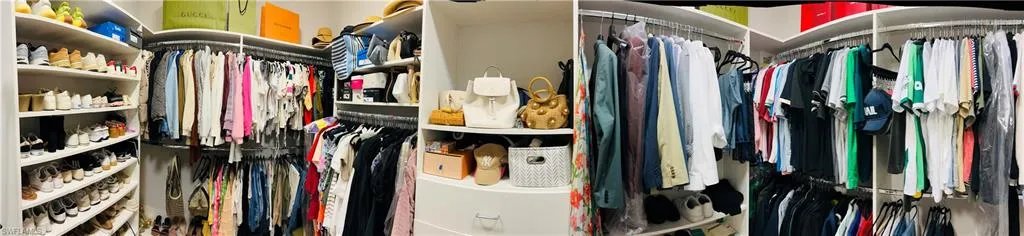 View of spacious closet
