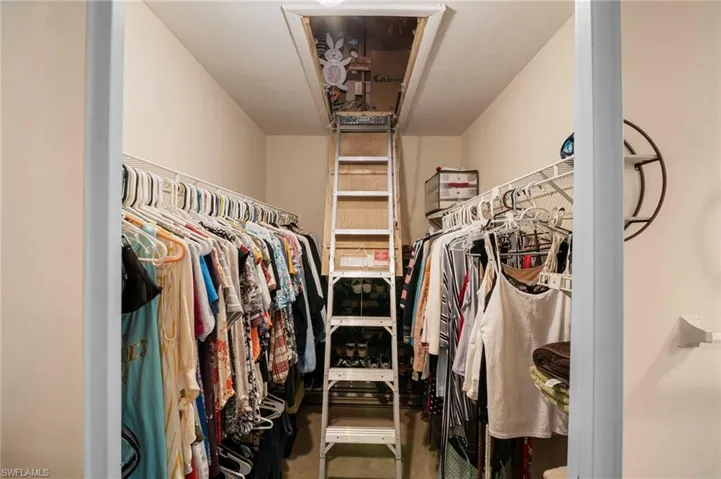 View of spacious closet