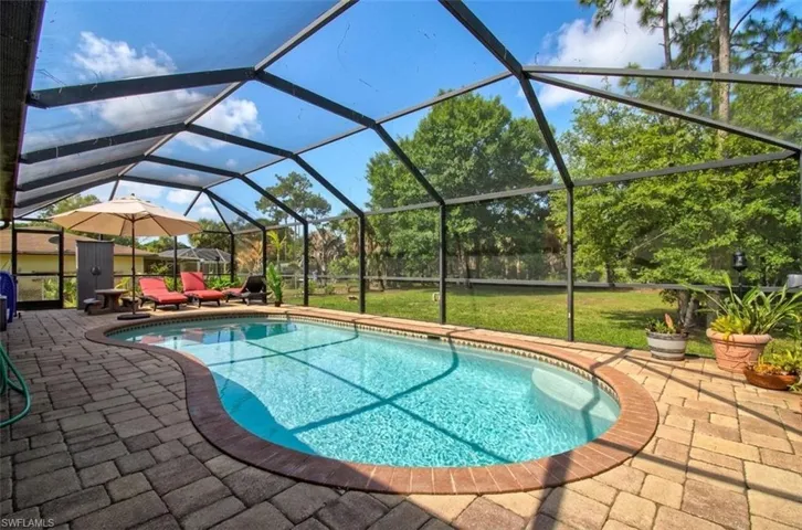 Saltwater pool with spacious sun deck