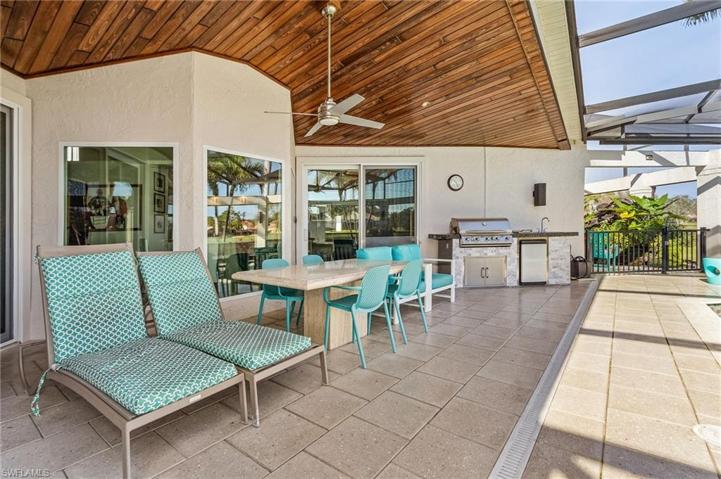 Plenty of undercover entertaining space with outdoor kitchen/grilling area.