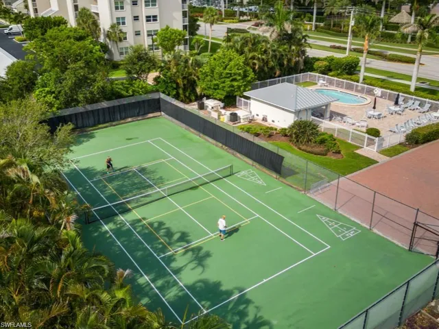 View of tennis court